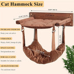 JSPYFITS Wooden Cat Wall Hammock, 18.9 x 12.6 Inch Double Layer Cat Furniture - Image 5