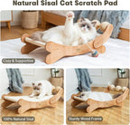 Sisal Cat Scratcher Bed with 3 Toy Balls - Image 4