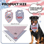 Personalized 4th of July Dog Bandana Embroidered Name Custom Neckwear Dog Scarf - Image 5