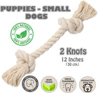 Barida Pet Supplies 100% Natural Cotton Rope Dog Toys, Premium White Cotton Dog - Image 2