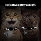 LLHK 2 Pack Breakaway Cat Collars & 2 Pcs Name Tags, Reflective Safety Kitten - Image 2