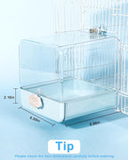 Hanging Bird Bath for Cage, 3 in 1 Multifunction Bird Bath/Bowl/House, Bird - Image 3