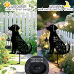Bshine Dog Solar Light Outdoor Garden Decoration, Waterproof Metal Stake Black - Image 3