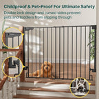 Cumbor 34" Extra Tall No Bottom Bar Baby Gate - Image 6