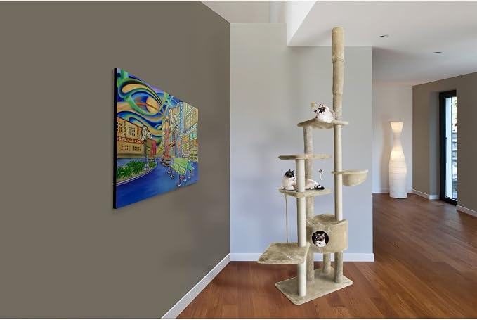 Furhaven 100"-113" Tall Cat Tree - Image 5