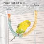 3pcs Gradient Colorful Bird Rope Perch Stand, Bird Cage Climbing Rope Toys - Image 5