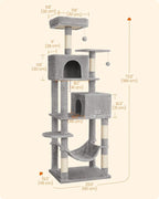 Feandrea Cat Tree, 73.2-Inch Tall Cat Tower, Plush Multi-Level Condo - Image 5