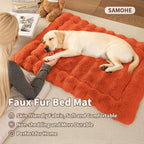 Self-Warming Dog Bed, Plush Faux Fur Mat - Image 2