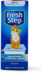 Fresh Step Jumbo Drawstring Cat Litter Box Liners, Scented Heavy Duty Kitty - Image 2