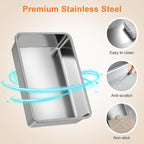 URPOWER Stainless Steel Cat Litter Box - Image 4