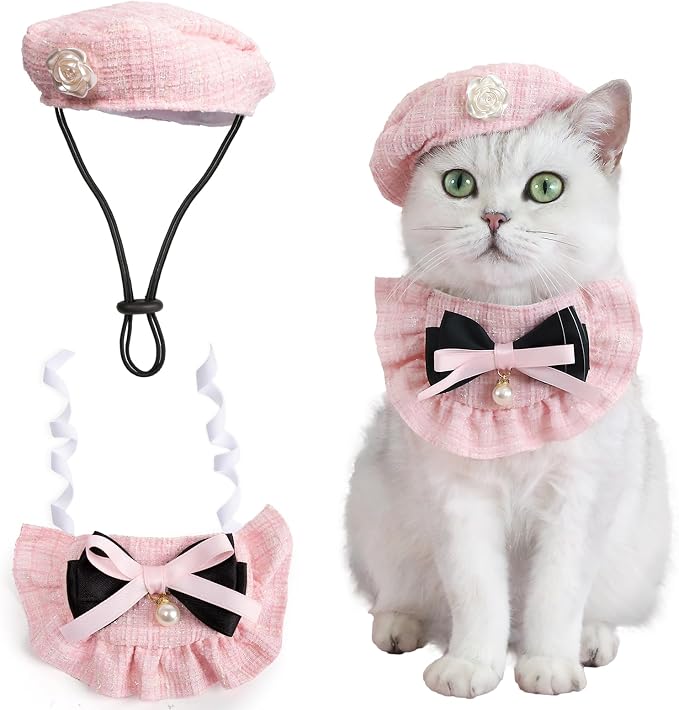 HOWWFALY 2PCS Cat Beret Hat by HOWWFALY