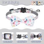 Breakaway Cat Collar with Removable Bow Tie and Bell, Cute Multi-Style Patterns - Image 4