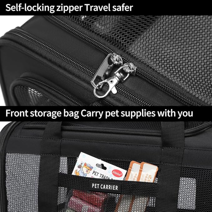 Airline Approved Pet Carrier for Cats and Small Dogs up to 15 lbs, Breathable - Image 5