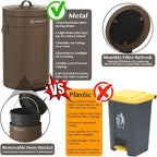 PAWZIDEA Dog Poop Trash Can Outside Odor Control, 3.1Gallon Pet Waste Trash Can - Image 5