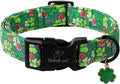 St Patricks Day Dog Collar for Medium Dogs by Babolepet