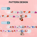 Lionet Paws 2pcs Pack Valentine's Day Cotton Cat Collar - Image 4