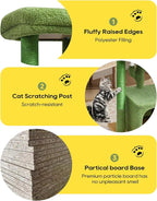 SYANDLVY 27" Cactus Cat Tree for Indoor Cats, Modern Kitten Condo - Image 5