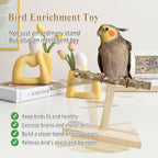 Natural Wood Bird Perch Stand, Rocking Perch - Image 5