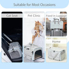 Cat, Dog Carrier for Pets up to 15 lbs, Soft-Sided Collapsible Pet Carrier - Image 9