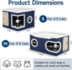 Shikha Cat Beds for Indoor Cats, Extra Wide Cat Cube House for Multi Cats - Image 2