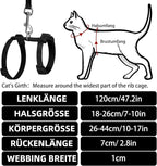 PUPTECK Adjustable Cat Harness and Leash Set Escape Proof Kitten Strap Collar - Image 2