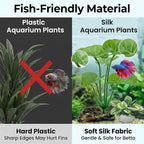 10 PCS Aquarium Decorations Silk Aquarium Plants Betta Fish Tank Decor - Image 7
