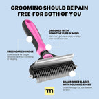 MalsiPree Dog Brush for Shedding - 2 in 1 Undercoat Rake Deshedding Tool for - Image 7