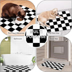 Pet Feeding Mat, Checkered Cat Bowl Mats, Quick Dry Dog Water Dispenser Mats - Image 6