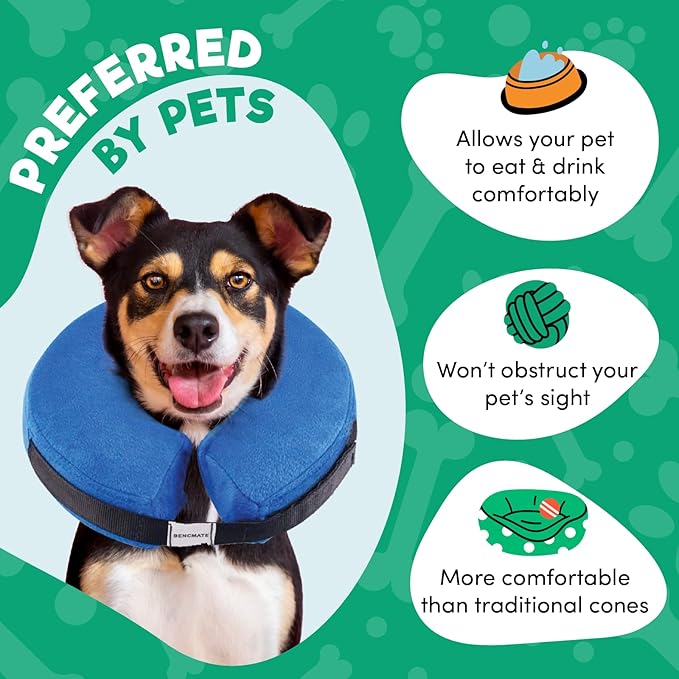 BENCMATE Inflatable Dog Cone Collar Alternative, Soft Dog Cone - Image 3