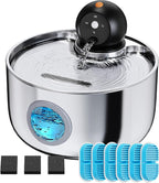 Cat Water Fountain Battery Operated: Wireless Cat Fountain - 88oz/2.6L Cordless by NOBXBON