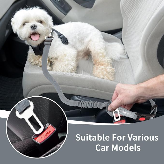 BWOGUE Pet Dog Cat Seat Belt Reflective Car Dog Headrest Restraint Leash - Image 5