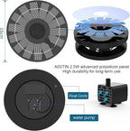AISITIN 2.5W Solar Bird Bath Fountain Pump, Solar Fountain Pump - Image 3