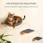 Cat Wall Shelves for Cat Wall Steps, Wooden Floating Modern Mounted Space - Image 2
