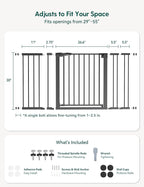 Babelio Extra Wide Baby/Dog Gate PressGuard P7, 29-55" Auto Close - Image 6