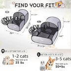 Pet Playpen with Surround Tunnel, Outdoor/Indoor Cat Playpen with Breathable - Image 2