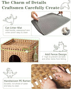 Cat Litter Box Enclosure Furniture, Hidden Litter Box - Image 3