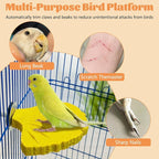 3 Pcs Parrot Perch Resin Bird Beak Grinding Stone Leaf Shape Perch Stand Foot - Image 6