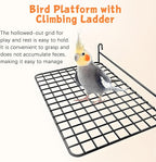 BNOSDM 4 PCS Bird Perches Platform, Stainless Steel Grid Platform - Image 3