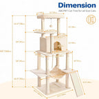 Cat Tree Tower 63in Multi-Level Cat Tower - Image 9