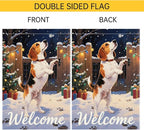 Beagle Dog Welcome Garden Flag 12x18 Inch Double Sided Christmas Burlap Yard - Image 6