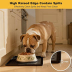Pieviev 16''x12'' Dog Cat Food Bowl Mat, Silicone Waterproof Food Grade Pet - Image 2