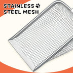 Cat Litter Scoop, Sturdy Litter Cleaner Corner Shovel, Stainless Steel Mesh - Image 5