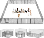 Dog Playpen Dog Fence Outdoor for Yard, 32inch 48 Panels Dog Pens Outside by Jhsomdr