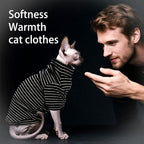 Fleece Sphynx Cat Clothes Soft Hairless Cat Clothes Pullover Cat Sweater - Image 2