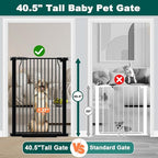 Fairy Baby 40.5" Extra Tall Baby Gate No Drill, 29.6"-40.5" Extra Wide Wide Dog - Image 3