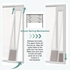 Dog Door for Sliding Glass Doors, Adjustable Height 76 1/8"-80 7/8" Aluminum - Image 6