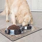 Dog Food Mats for Floors, Absorbent and Quick-Drying Pet Cat Food Mat, - Image 2