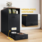 DWVO Dog Feeding Station with Storage, Dog Food Cabinet with 2 Feeder Bowls - Image 6