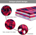 Spring Dog Bandana XLarge-Dog Scarf Vibrant Color Pink Green Plaid Printing - Image 3