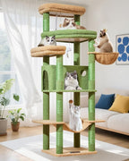 Taoqimiao 71 Inches Cat Tree for Large Cats 20lbs+, 3 Giant Perches, Widened by Taoqimiao